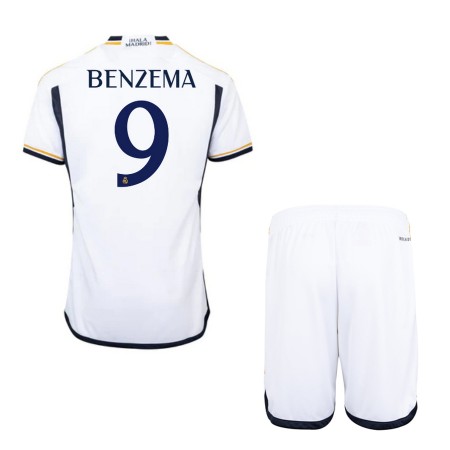 Real Madrid Benzema 9 Lasten Kotipelipaita 2023-24 Lyhythihainen (+ shortsit)